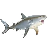 KEYUM Large Great White Shark Toy, Realistic Educational Ocean Animal Shark Figurine Plastic Sea...
