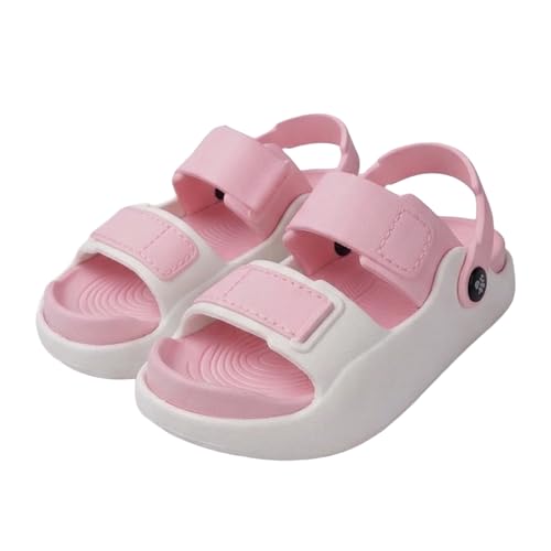 toothless Girls Pink & White EVA Sandals | Lightweight Open-Toe Casual Footwear for Kids with Soft Comfort Footbed | Easy Slip-On Style & Washable Design for Daily Use - (9-10 Years)