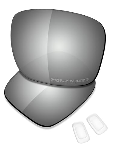 Image of SAUCER Premium Replacement Lenses & Nosepads for Oakley Coldfuse OO6042 | UV400 Protection, Anti-Scratch, Precise Fit & Enhanced Clarity Sunglasses High Defense - Chrome Metal Polarized
