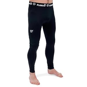 Planks Men’s Fall-Line Base Layer Pants in Black – Stretchy Leggings Comfort Sports Trousers – Cosy Activewear Lightweight Athletic Bottoms