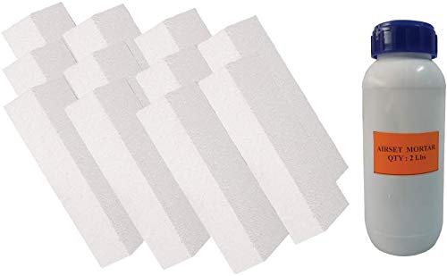 SIMOND STORE Insulating Fire Bricks, 2500F Rated 1.25 Inch x 4.5 Inch x 9 Inches, Soft Fire Bricks for Wood Stove Forge Fireplace Jewelry Soldering Block Garden – Pack of 11 Bricks + 2Lb Wet Mortar