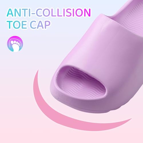 Image of Cloud Slides for Kids,Boys Girls Shower Slippers Bathroom Pool Sandals,Toddler Home House Open Toe Comfy Thick Sole Slippers,Summer Non-Slip Beach Shoes