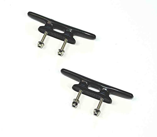 New Marine Lot de 2 taquets en nylon noir ou blanc avec vis V4A 170 mm Cover