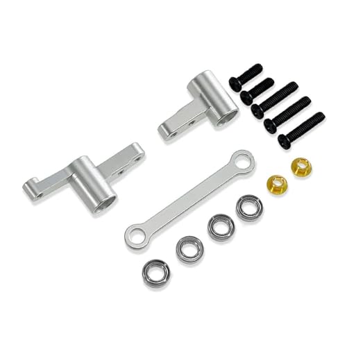 Raccords métalliques et ensemble de direction argenté pour châssis 14209