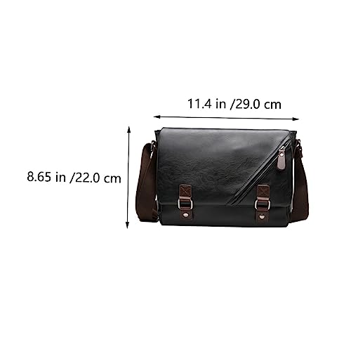 Men's Briefcase Envelope Bag Pu Business Travel Shoulder Bag Large Capacity3