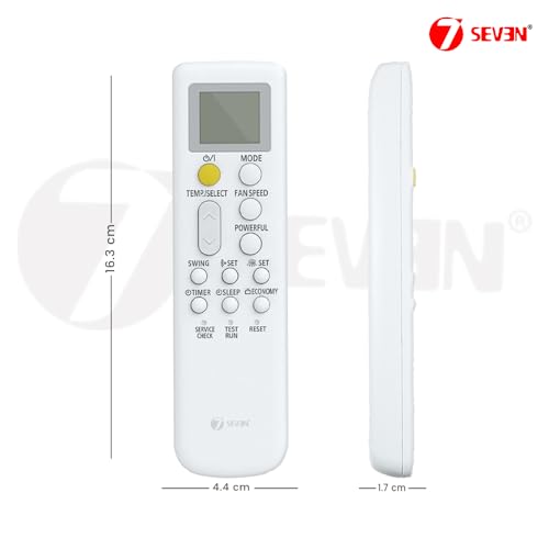 Image of 7SEVEN Compatible with O General AC Remote Control AR-RPA2E Model 252B Fit for Split & Window 1 | 1.5 | 2 Ton Air Conditioner Remote - Match Remote Keys Exactly to Replicate Genuine Remote Function