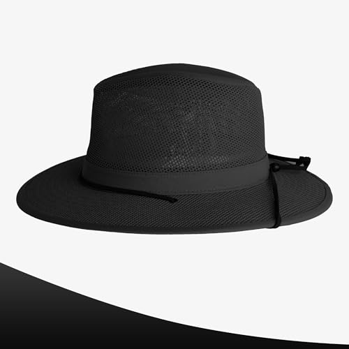 Image of Henschel Hats Original Aussie Breezer - Wide-Brim Sun Hat for Men with Adjustable Chin Cord | Perfect Men's Summer Hat