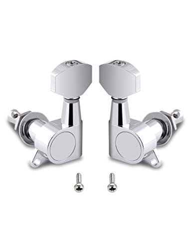 Holmer Sealed String Tuning Pegs Tuning Machines Grover Machine Heads Tuners Tuning Keys 3 Left 3 Right For Acoustic Guitar Or Electric Guitar Chrome. #TOP5