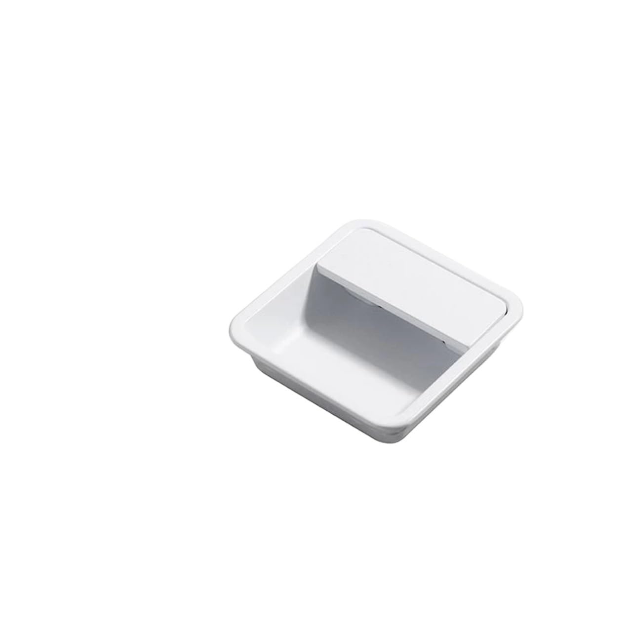 ATEUXOL Recessed Door Handles Modern Sliding Door Concealed Handle Slotted Embedded Buckle Furniture Handles Wardrobe Push Pull Hidden(Matte White 57mm)
