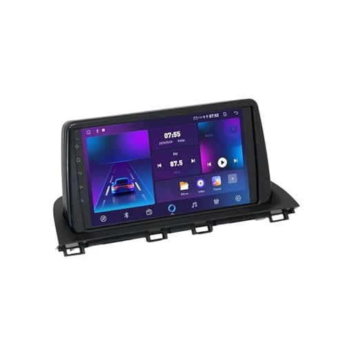 Jeocoai Navegación en Coche Radio para Coche para Mazda 3 para Axela 2014-2017 con Reproductor Multimedia de vídeo, GPS y Audio estéreo(T10 4-64GB CAM 4G)