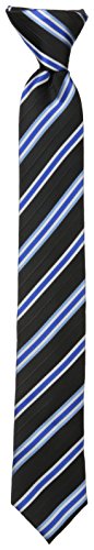 Dockers Big Boys' Stripe Clip On Tie, Black, One Size