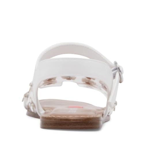 Steve Madden Girls Shoes Girls Haydin Flat Sandal, White Multi, 4 Big Kid4
