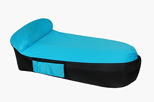 SGerste Wasserdichtes Etmury Aufblasbares Sofa Aufblasbare Couch, Aufblasbare Outdoor Aufblasbare Liege mit Tragetasche, Blau und Schwarz