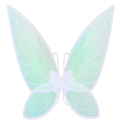 YIYATOO Fairy wings adult women,Angel Wings kids,halloween costumes for woman,tinker bell costumes woman,green dress fairy Wings (White)