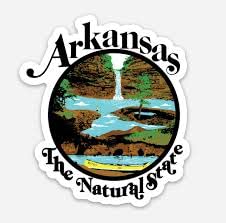 Image of STICKY DUDE | Arkansas USA State Solid Sticker Vinyl Waterproof 5 inch | Yeti Cup Cooler Box Decal Car Laptop Wall Window Bumper