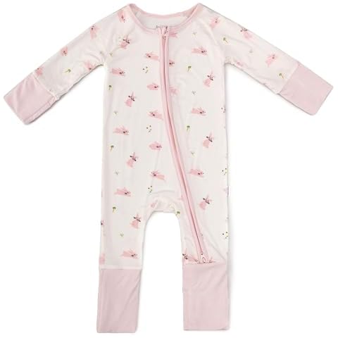 Romper for baby 0-3 Months, 95% Viscose made from bamboo, 5% Spandex - Imported (Bunny, 3-6 Months) Cover