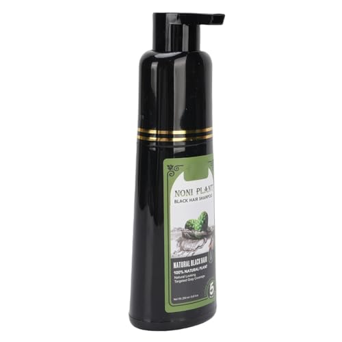 Pongnas Black Hair Dye Shampoo with Nourishing Coverage, 250 ml, Ideal for All Hair Types