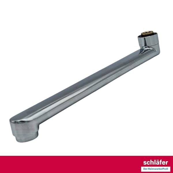 Schläfer Schwenkrohr 360° Verchromt - Flacher Auslauf Für Küchenarmatur, 250mm, 3/4 Zoll