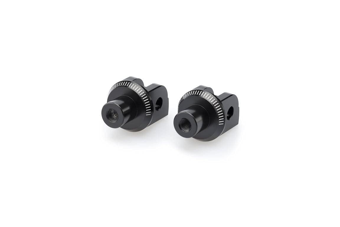 Puig 6453N Adapters By Pair Foot Pegs Rider For Suzuki B-King/GSX-S125, Black