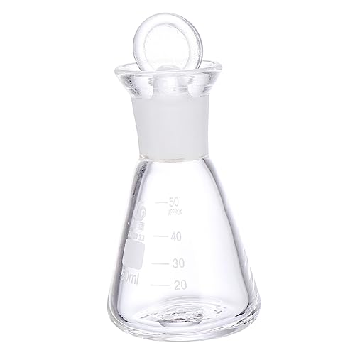 NAMOARLY Glass Iodine Bottle 50ml Flask Accessory Safe Odorless