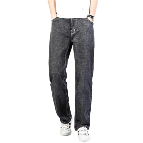 Men's Extended Straight-Leg Slim-fit Stretch high-Waist Jeans, Plus-Size