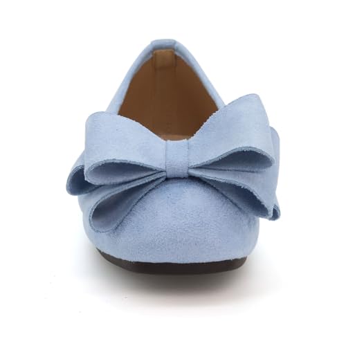 ODORHEISAYO Bowknot Flats Shoes Women Comfortable Dressy Women's Flats Square Toe Casual Slip on Flats for Women 5