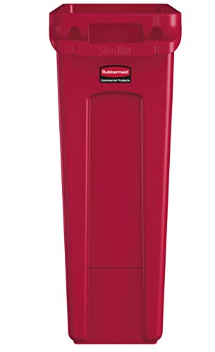 Caneca de Basura Rubbermaid Comercial Roja 23 Gal Pack 4 miniatura 2