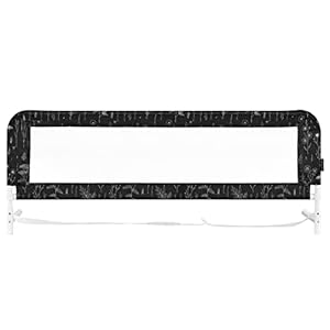 Dream On Me Adjustable Mesh Bed Rail, Two Height Levels, Ready to Use, Compatible with Adult Twin Size Beds, All Steel…