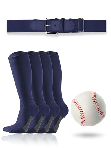 3-teiliges Baseball Komplett-Set: Hose, Socken & Gürtel Für Jungen & Mädchen - Softball Sportausrüstung