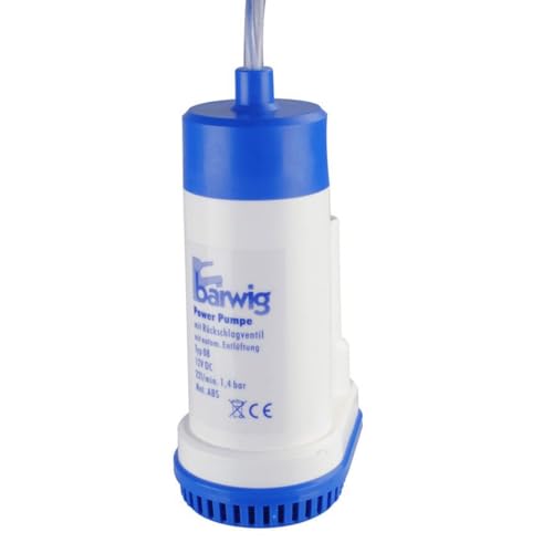 Barwig Tauchpumpe mit Rückschlagventil Typ08 / 12V / 1,4 bar / 22 l/min / 53x77x130 mm