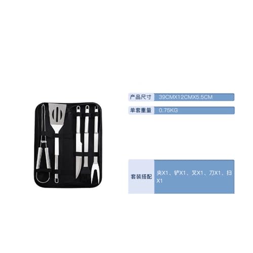 Set de 5 piezas para barbacoa de acero inoxidable con bolsa miniatura 4