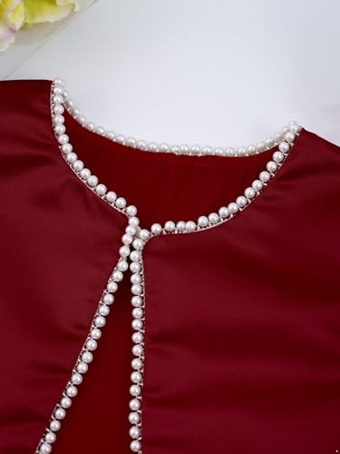 Kids Girls Long Sleeve Satin Flower Girl Bolero Shrug Cardigan Jacket for Wedding Birthday Party Dresses4