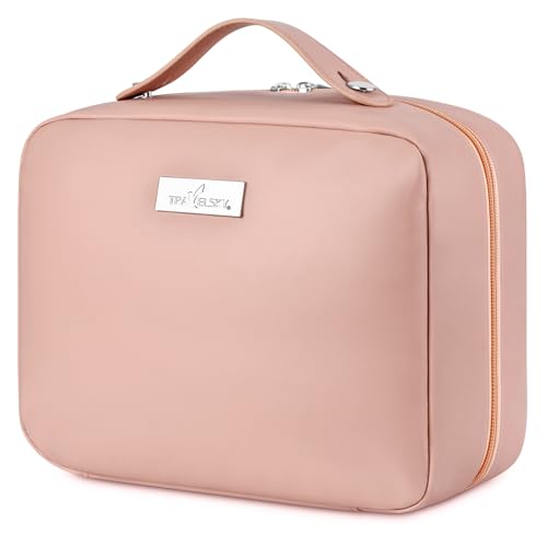 Neceser de Viaje，Bolsa de Maquillaje de Viaje Grande, Neceser de Maquillaje Impermeable con Asas,Neceseres de Viaje Vacación Baño y Viajes (Rosa)