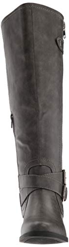 Rampage Women's Hansel Knee High Boot, Grey Smooth, 5.5 M US