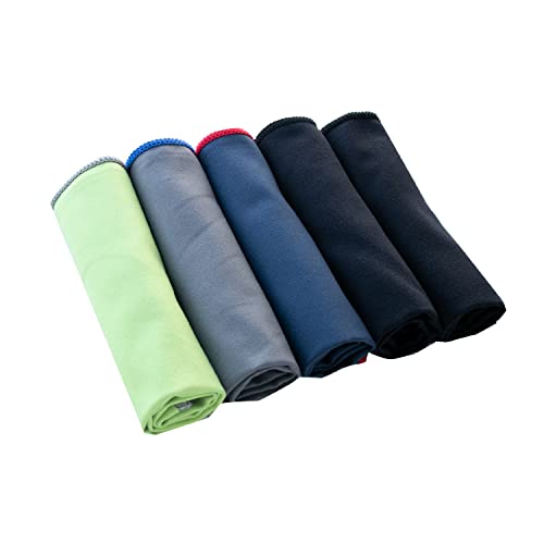 Unisex Sweat Absorbing Microfiber Handkerchief,Sport Gym Hankies For Wicking Sweat From Hands, Face, Body 5Pack #TOP1