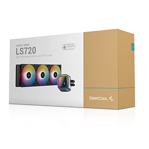 Image of Deepcool LS720 360mm ARGB CPU Liquid Cooler /AIO | Supper Intel -LGA2066 /2011-v3 /2011 /1700 /1200 /1151 /1150 /1155 & AMD- sTRX4 /sTR4 /AM5 /AM4 - R-LS720-BKAMNT-G-1