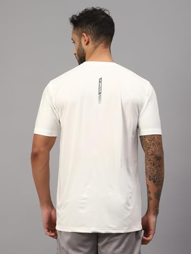 Image of VECTOR X Self Design Men Round Neck T-Shirt 100% Polyerster (Pack of 1)