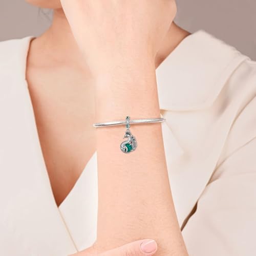 Peacock Gifts 925 Sterling Silver Turquoise Jewelry Peacock Stuffed Animal Animal Charms for Women Peacock Lover2
