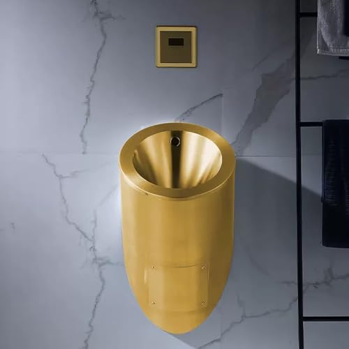 OTQEFTN Wall Mounted Sensor Urinal, 304 Stainless Steel Urinal, Men's Flushing Urinal, Bathroom Toilet Spill Proof, Used in Hotels, Schools Public