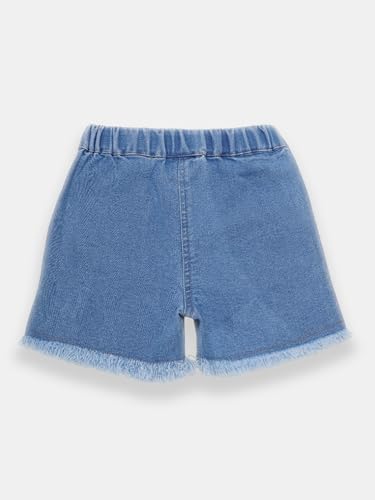 CREATIVE KIDS Girl Light Blue Embroidered Denim Shorts - Image 2 thumbnail