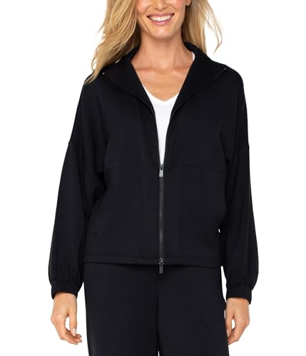 Liverpool Women's Plush Comfort Knit Zip Up Funnel Neck Jacket