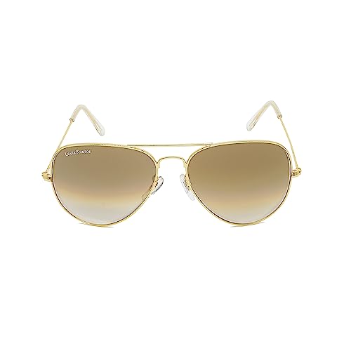 Image of Louis Kouros Armstoner Aviator Classic Trendy 3026 sunglasses | Mirror Lens | 400 UV Protected | For Men's Women's | Medium | 62mm Lens Width