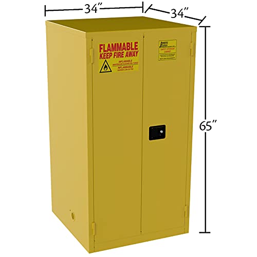 Jamco BS60YPQA 60 Gallon Safety Steel Metal Storage Cabinet For Flammable Liquids thumb #2
