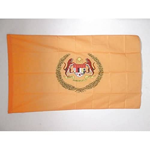 AZ FLAG, Royal Standard of Malaysia Flag, 3x5 Ft, Malaysian Kingdom Banner with Sleeve, 100% Polyester, Fade Resistant
