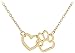 Produktbild CKAWM Halskette Hollow Pet Paw Footprint Halskette Nettes Tier Hund Katze Liebe Anhänger Halskette Weibliches Mädchen Schmuck Halskette Gold