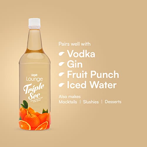 Image of Mapro Lounge Triple Sec Orange Cocktail Mixer Mocktail Mocktail Fruit Syrup - 1L |Contains Real Fruit Juice| Gluten Free| Zero Cholestrol (Pack of 3)