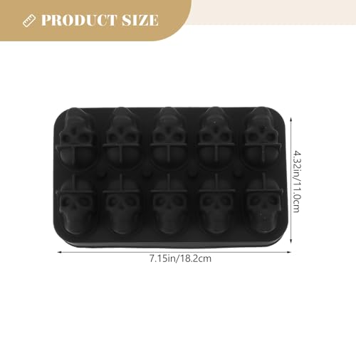 Molde de silicona para cubos de hielo calavera Beaupretty miniatura 2