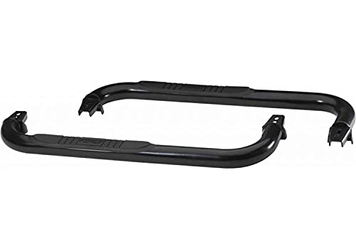 Barras de estribo para Jeep Wrangler, acero negro, par miniatura 1
