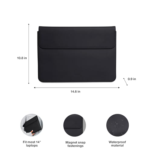 Maletín para portátil RAINS 13-14 pulgadas impermeable negro miniatura 2