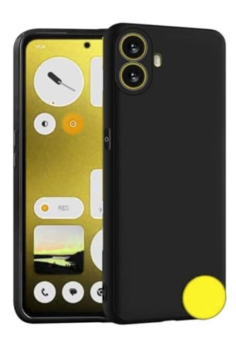Image of BATCHONE Matte Soft Silicon Flexible Cover Case Compatible for CMF Nothing Phone 1 (Inner Velvet Fabric) Soft Silicon (Black) (Pack of 1)